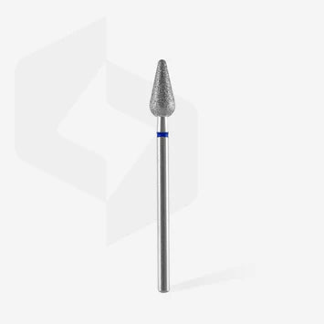 Diamantfräse "Spitzbirne" blau, Durchmesser 4 mm / Arbeitsteil 12 mm