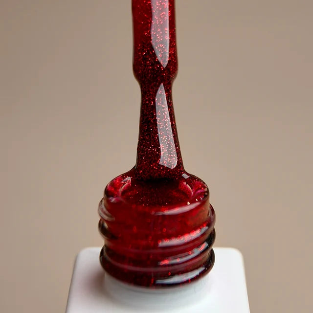 Gel Polish Glitter Red, 8ml