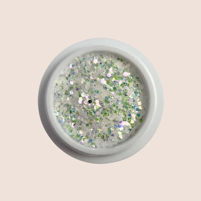 Holographic White Glitter Sparkles