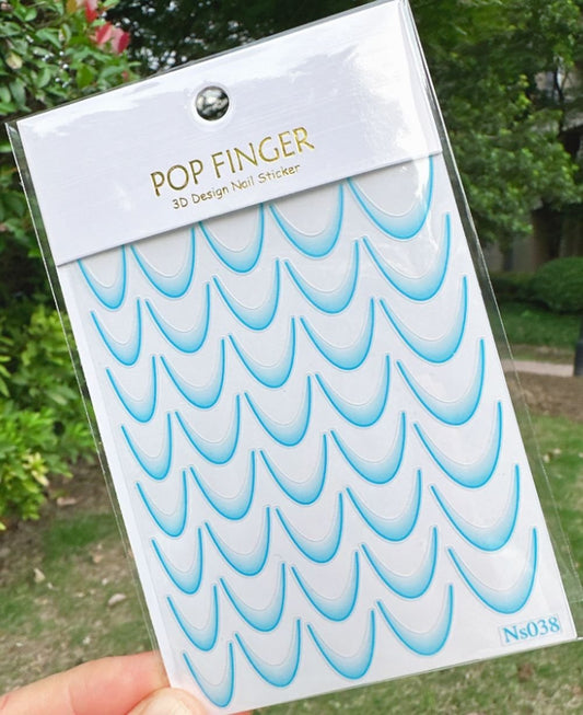 French Sticker Blue