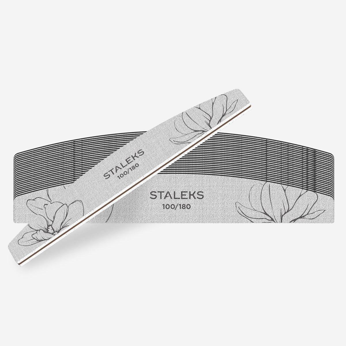 STALEKS EXPERT 40 Mineralische Halbmond-Feile für Nägel, 100/180 Grit (25 Stück)
