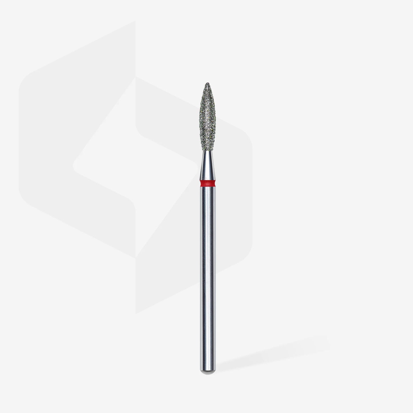 Diamantfräse "Flamme" rot, Durchmesser 2.3 mm / Arbeitsteil 10 mm
