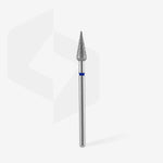 Diamantfräse "Spitzbirne" blau, Durchmesser 4 mm / Arbeitsteil 12 mm