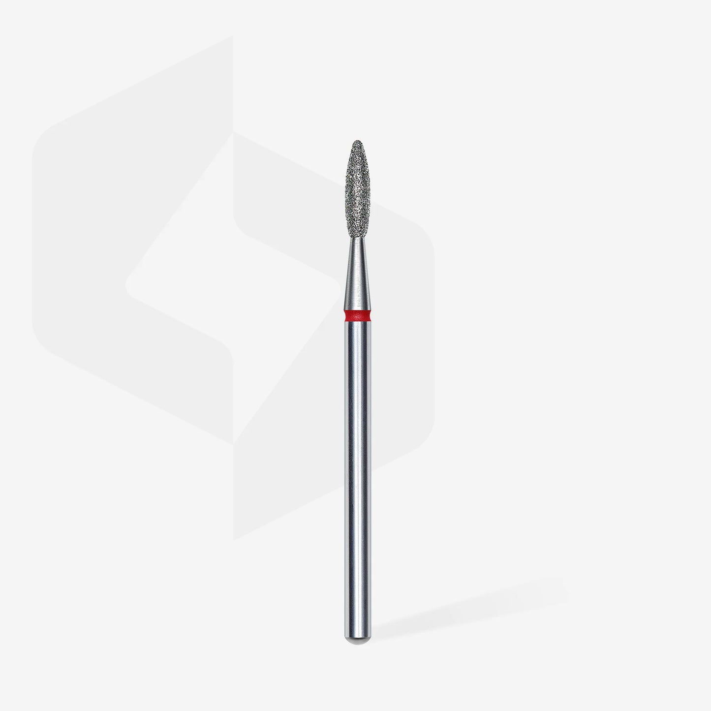 Diamantfräse "Flamme" rot, Durchmesser 2.1 mm / Arbeitsteil 8 mm