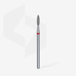 Diamantfräse "Flamme" rot, Durchmesser 2.1 mm / Arbeitsteil 8 mm