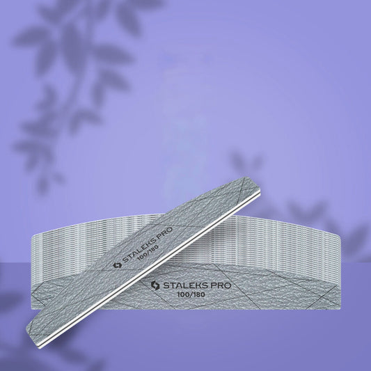 STALEKS SMART 40 Mineralische Halbmond-Feile für Nägel, 100/180 Grit (25 Stück)