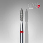 Diamantfräse "Flamme" rot, Durchmesser 2.1 mm / Arbeitsteil 8 mm