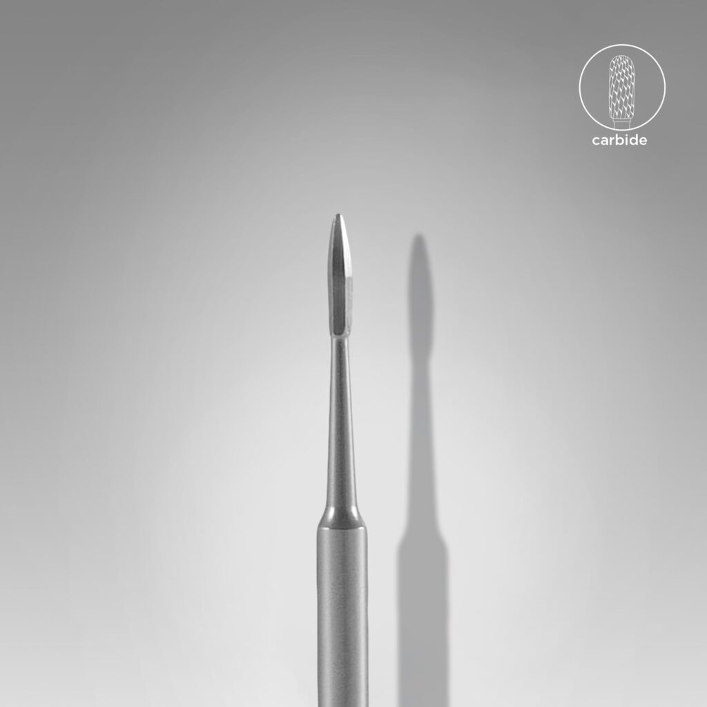 Hartmetallfräse „Nagelreiniger“, Durchmesser 1,2 mm / Arbeitsteil 2,5 mm