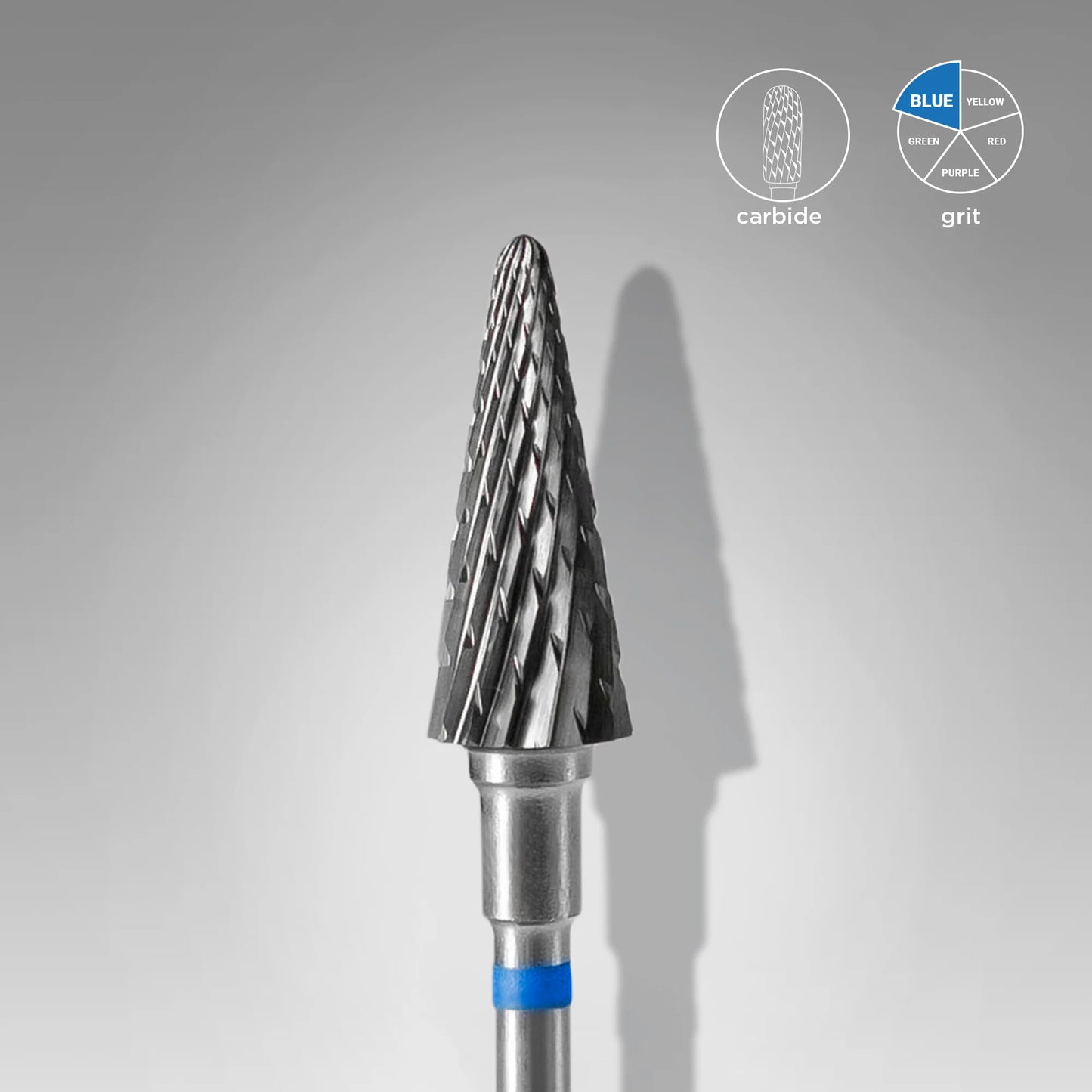 Hartmetallfräse "Kegel", blau, Durchmesser 6 mm / Arbeitsbereich 14 mm