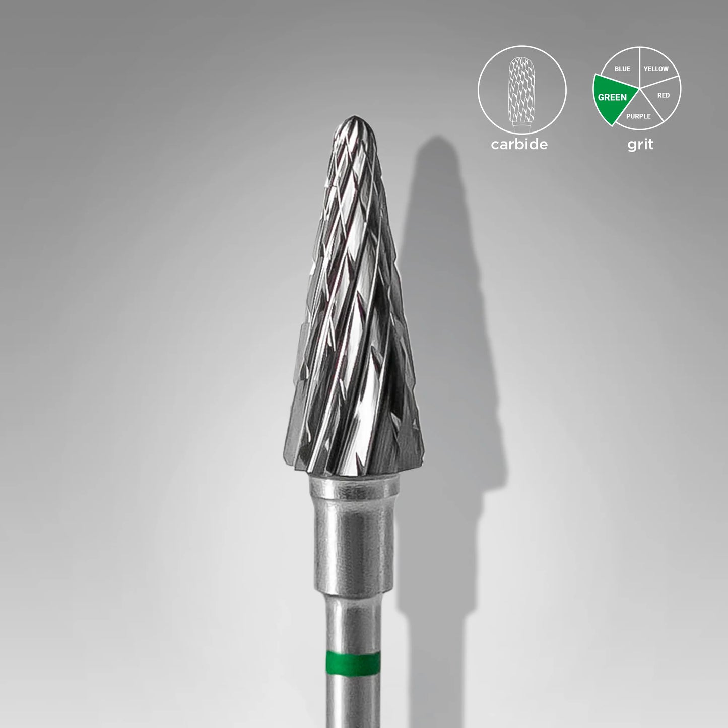 Hartmetallfräse "Kegel", grün, Durchmesser 6 mm / Arbeitsbereich 14 mm