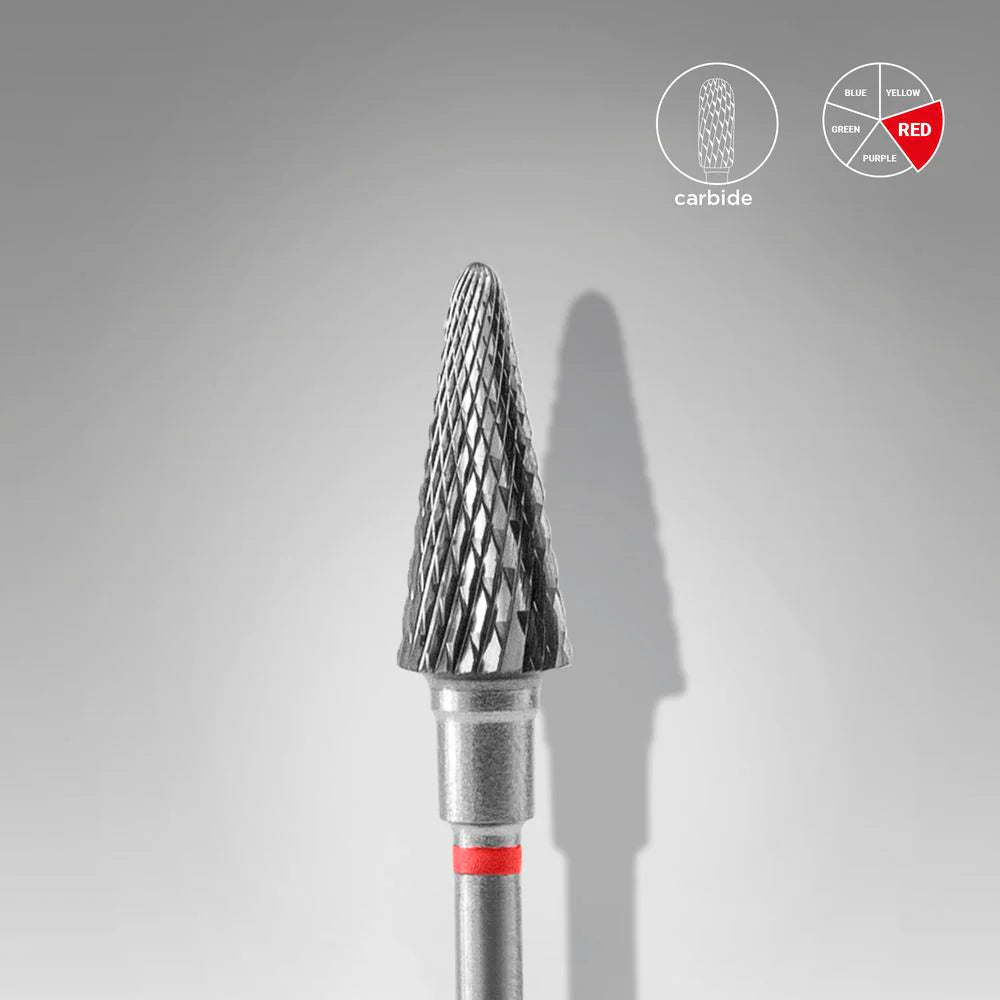 Hartmetallfräse "Kegel", rot, Durchmesser 6 mm / Arbeitsbereich 14 mm
