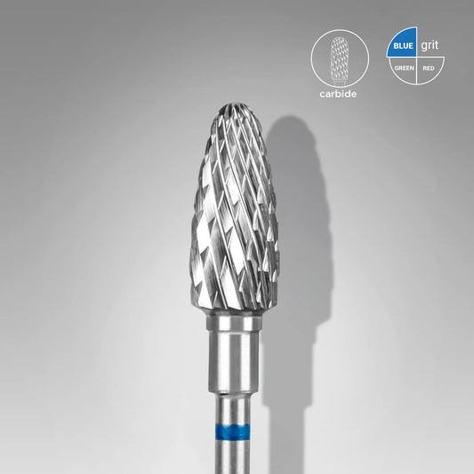 Hartmetallfräse "Mais" blau, Durchmesser 6 mm / Arbeitsteil 14 mm
