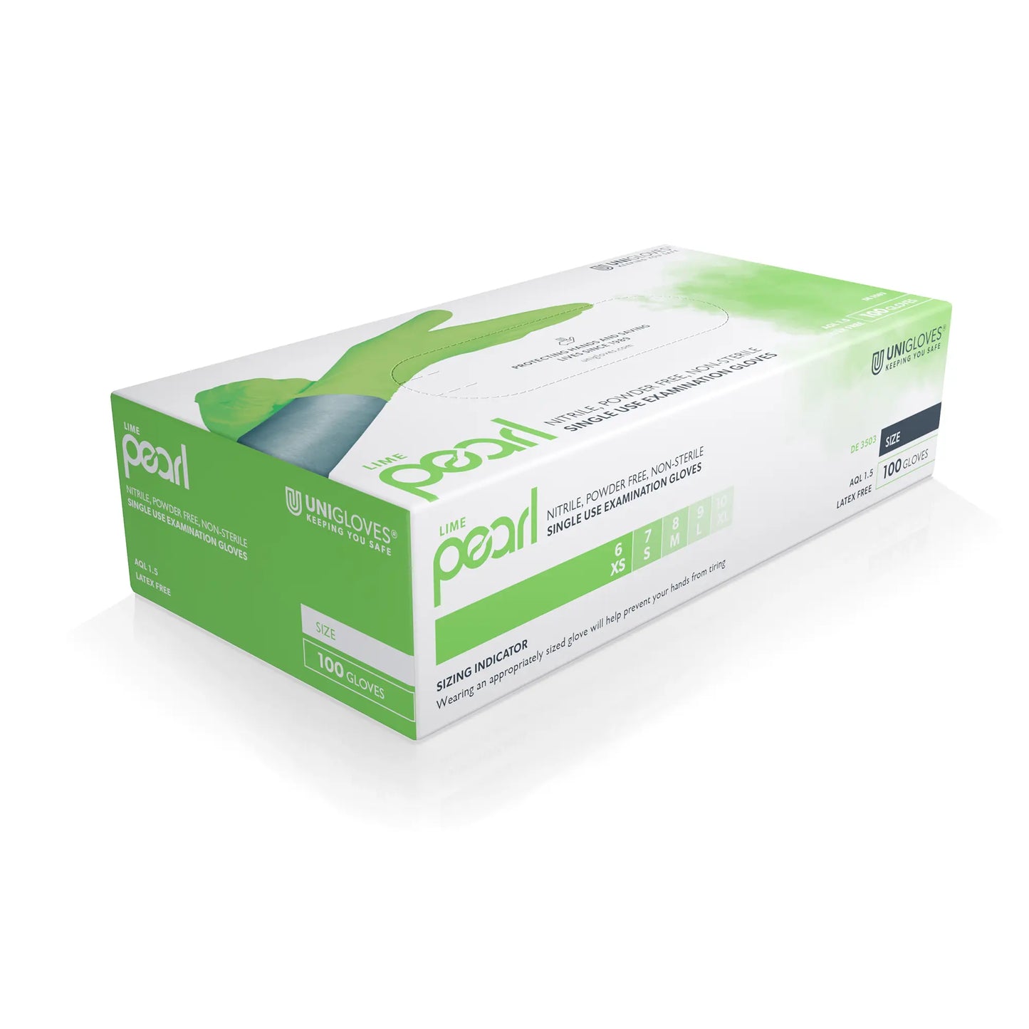 Unigloves Lime Pearl, 100Stk