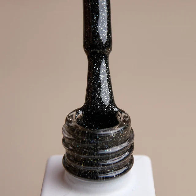 Gel Polish Glitter Black,  8ml