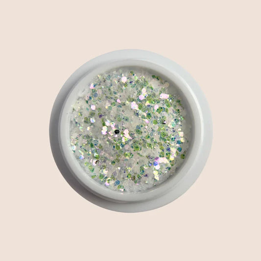 Holographic White Glitter Sparkles