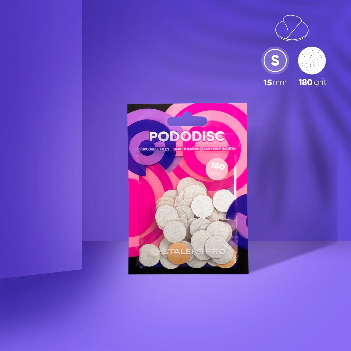 Ersatzfeilen für Pedikür-Scheibe PODODISC STALEKS PRO S/ 180    (50 Stück)