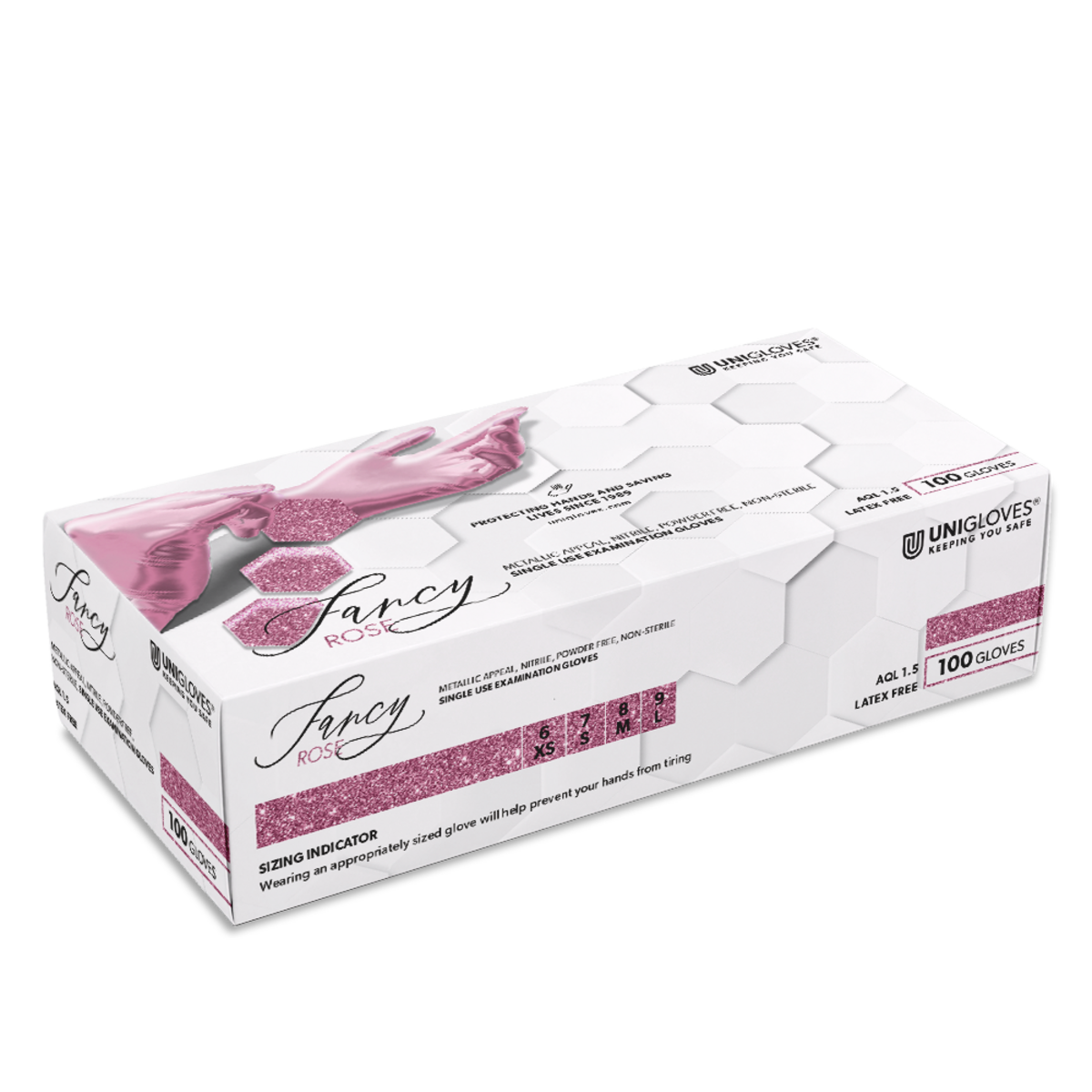 Unigloves FANCY ROSE, 100Stk
