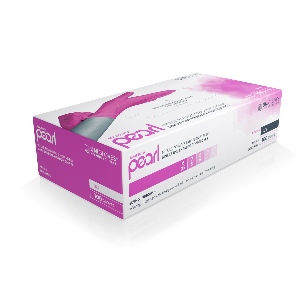 Unigloves MAGENTA PEARL, 100Stk