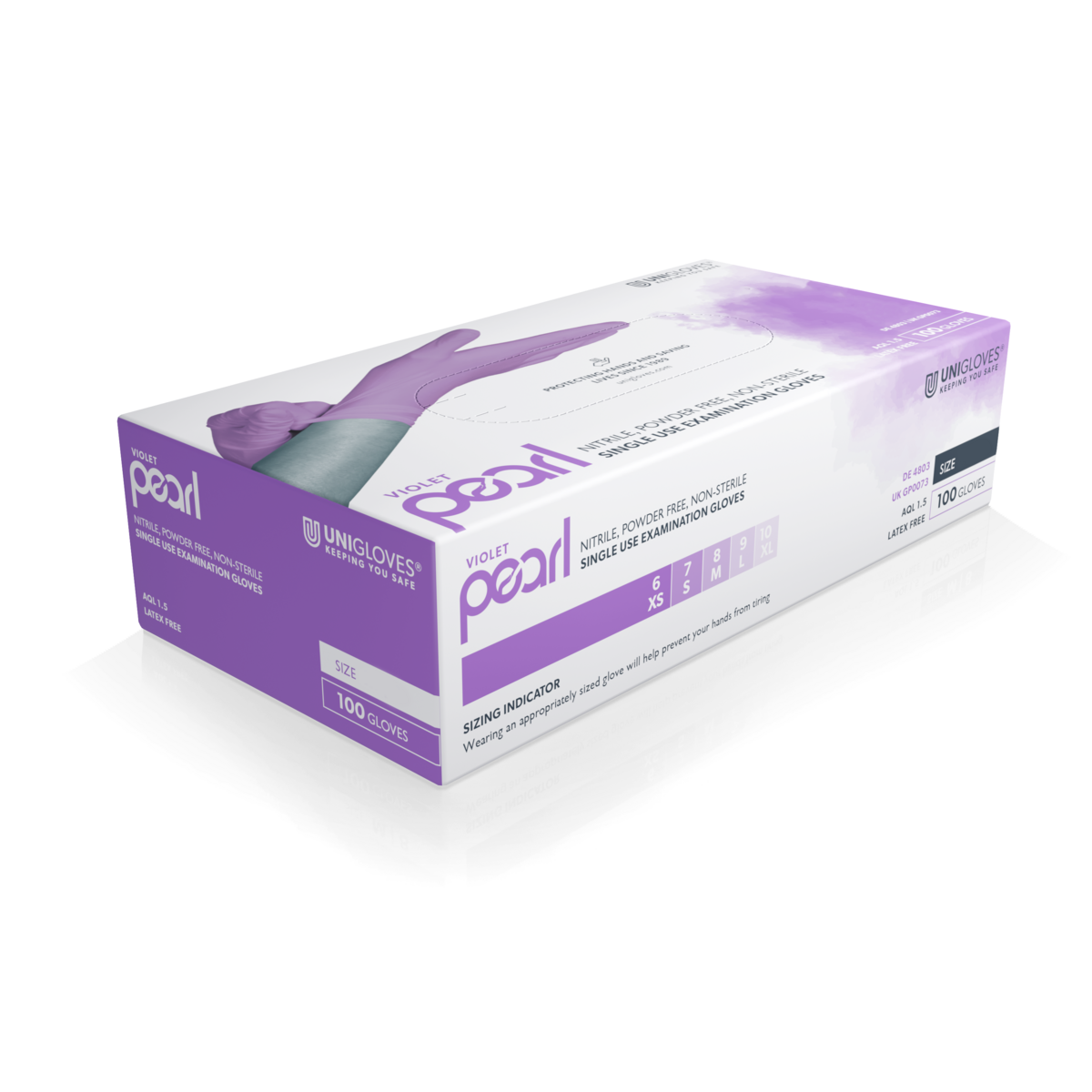 Unigloves VIOLET PEARL, 100Stk